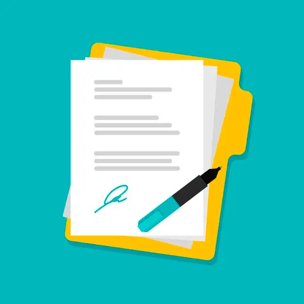 stack of paper document with folder premium vector